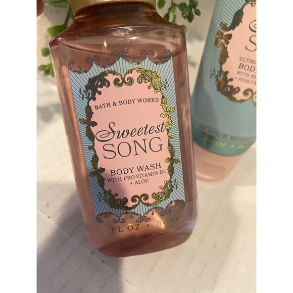 Bath & Body Works “Sweetest Song” New Travel Mini Size Body Wash & Body Cream - Picture 2 of 5
